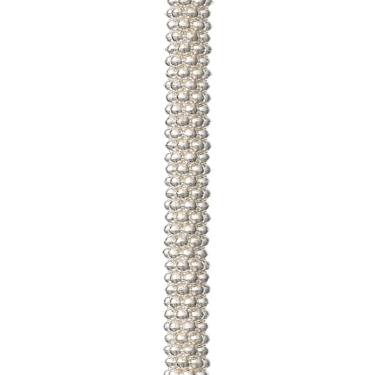 Silver Metal Large Dot Rondelle Beads, 8mm by Bead Landing™